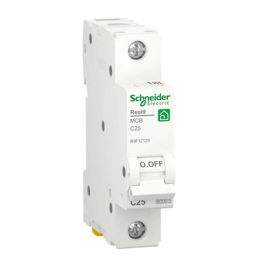 Автоматичний вимикач Schneider 6кА C 1p 25А Resi9 ( R9F12125 )