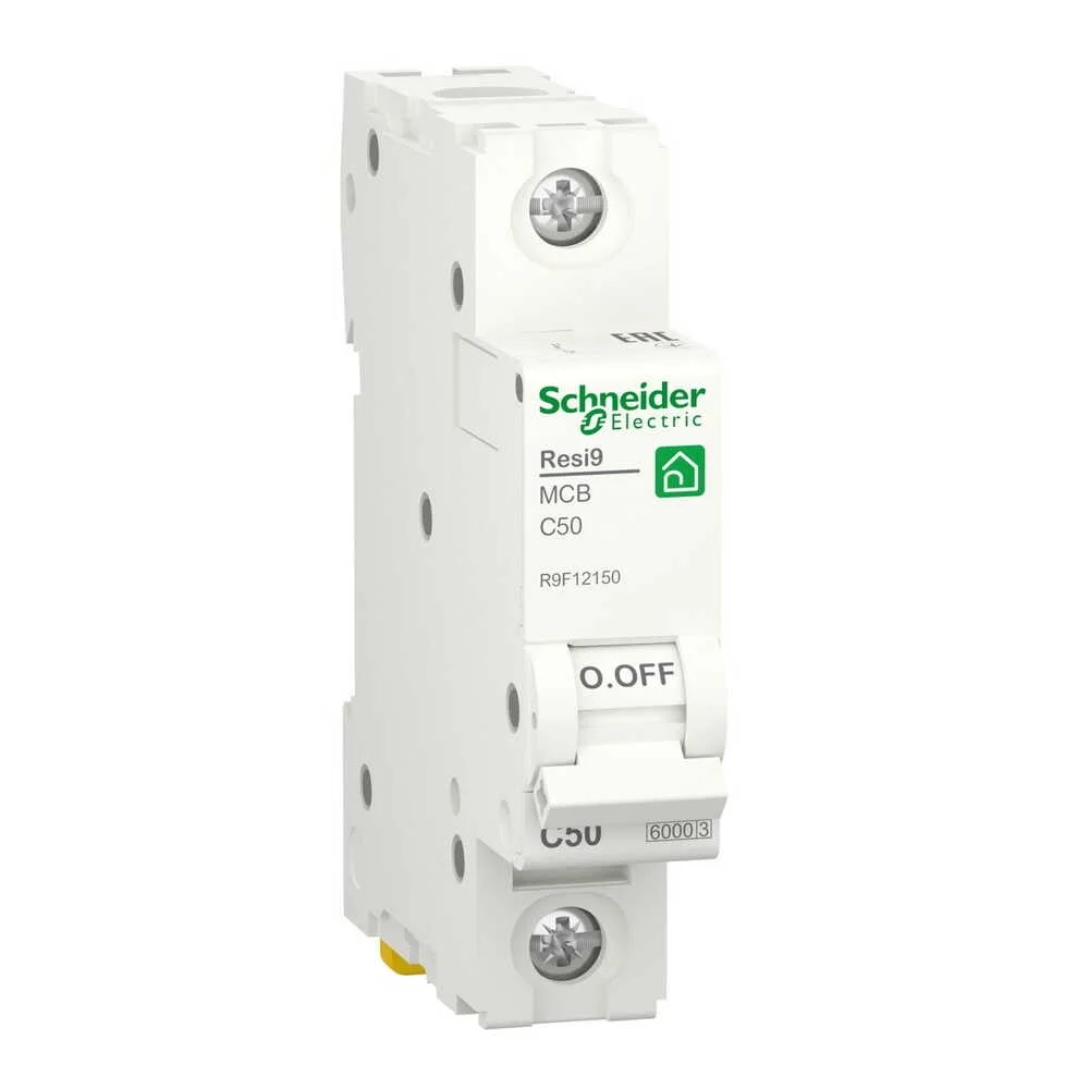 Автоматичний вимикач Schneider 6кА C 1p 50А Resi9 ( R9F12150 )