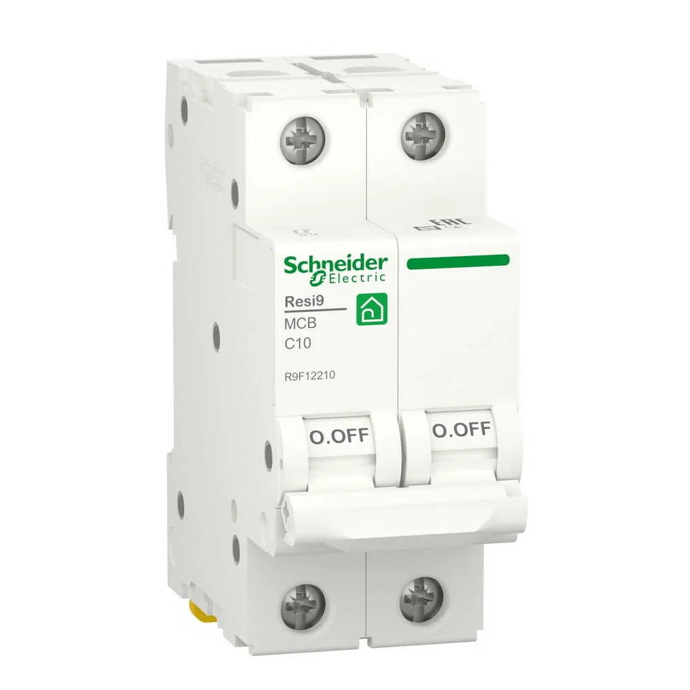Автоматичний вимикач Schneider 6кА C 2p 10А Resi9 ( R9F12210 )
