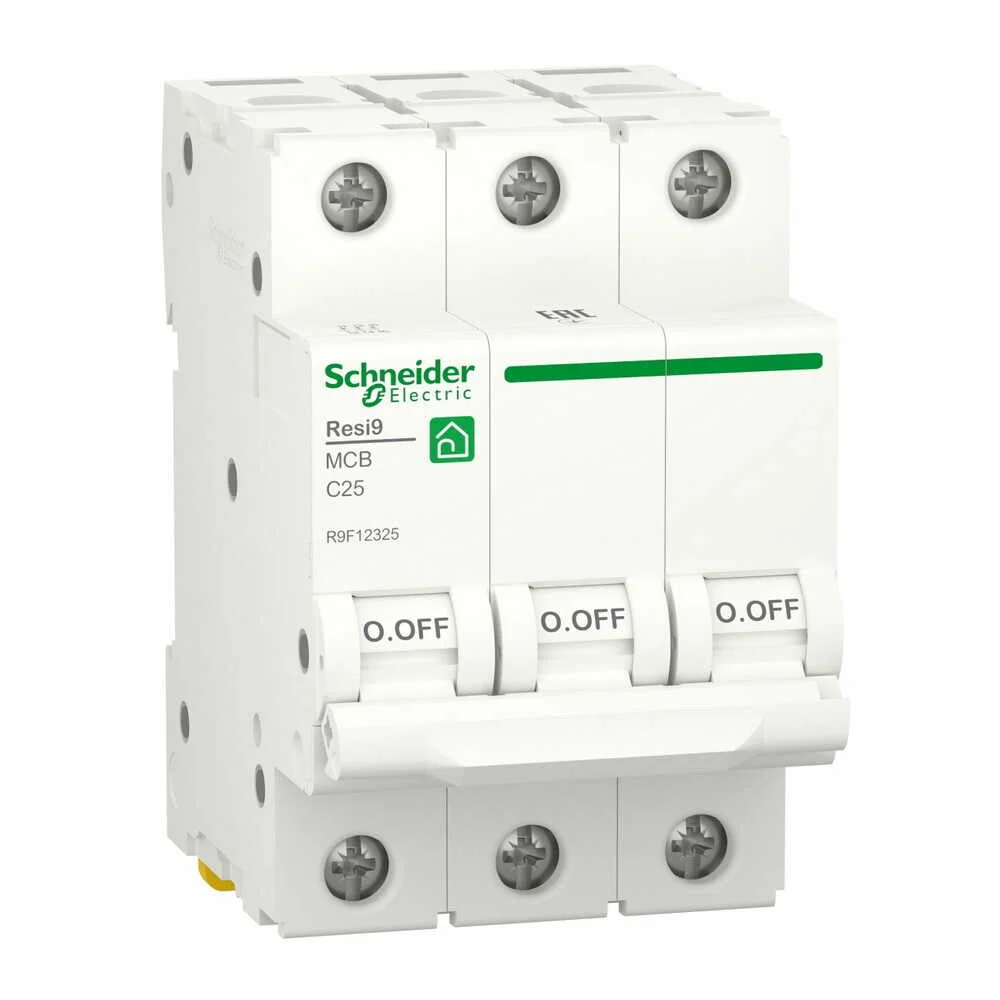 Автоматичний вимикач Schneider 6кА C 3p 25А Resi9 ( R9F12325 )