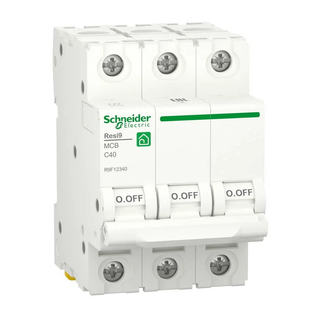 Автоматичний вимикач Schneider 6кА C 3p 40А Resi9 ( R9F12340 )