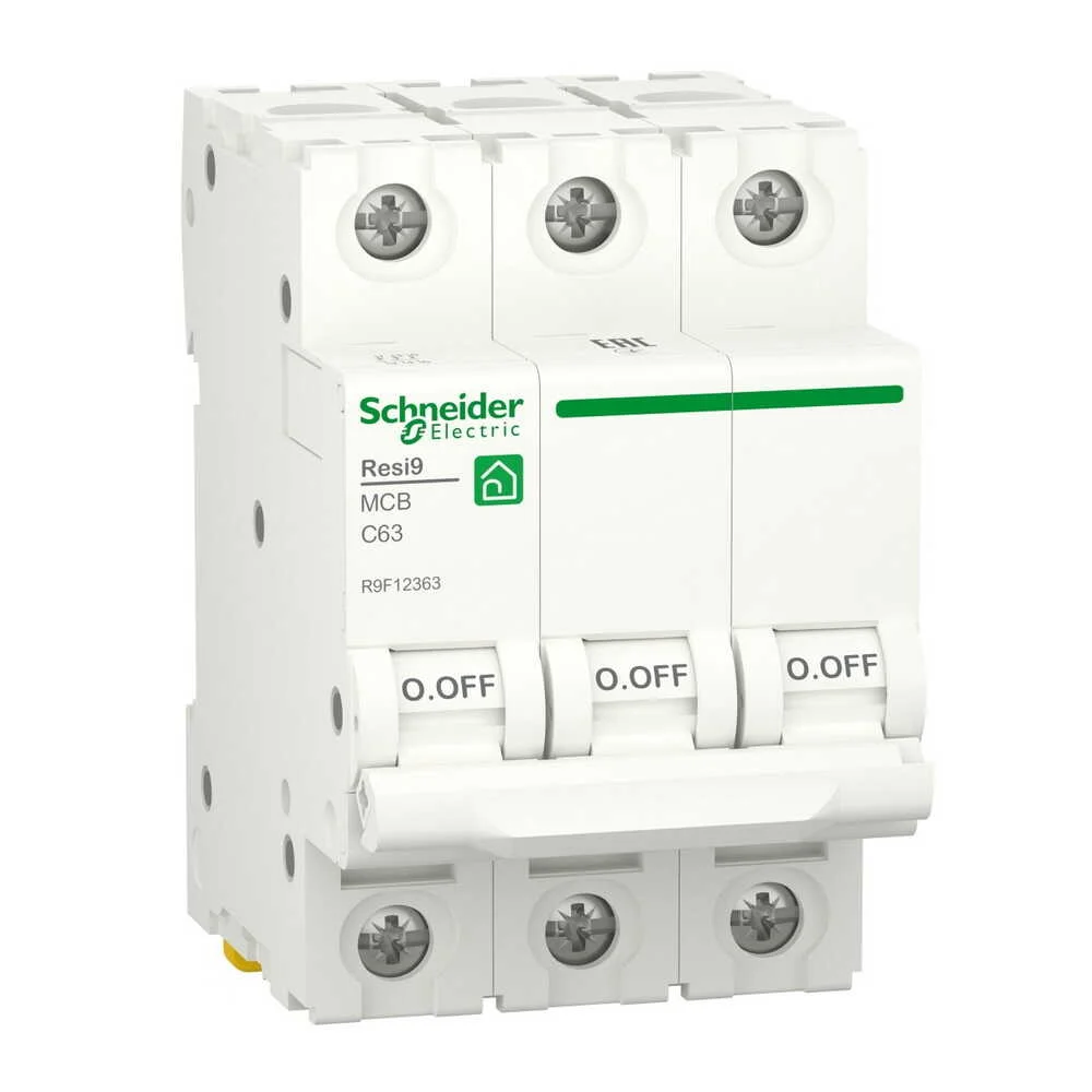 Автоматичний вимикач Schneider 6кА C 3p 63А Resi9 ( R9F12363 )