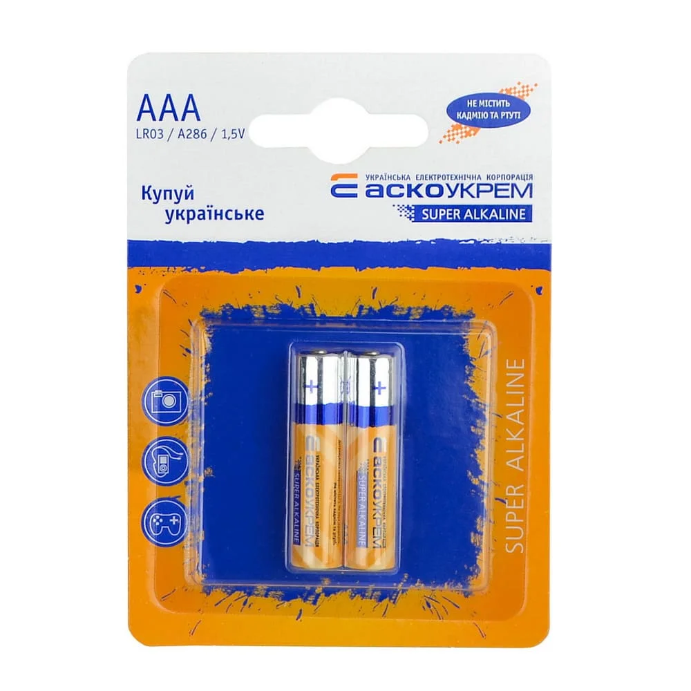 Батарейка АСКО Alkaline AAА/LR03/BL2 (2 шт) ( Аско.LR03.BL2 )