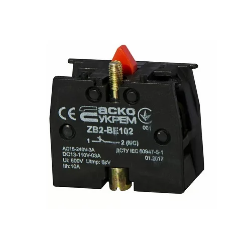 Блок контакт АСКО для кнопок ZB2-BE102 N/C ( A0140010026 )