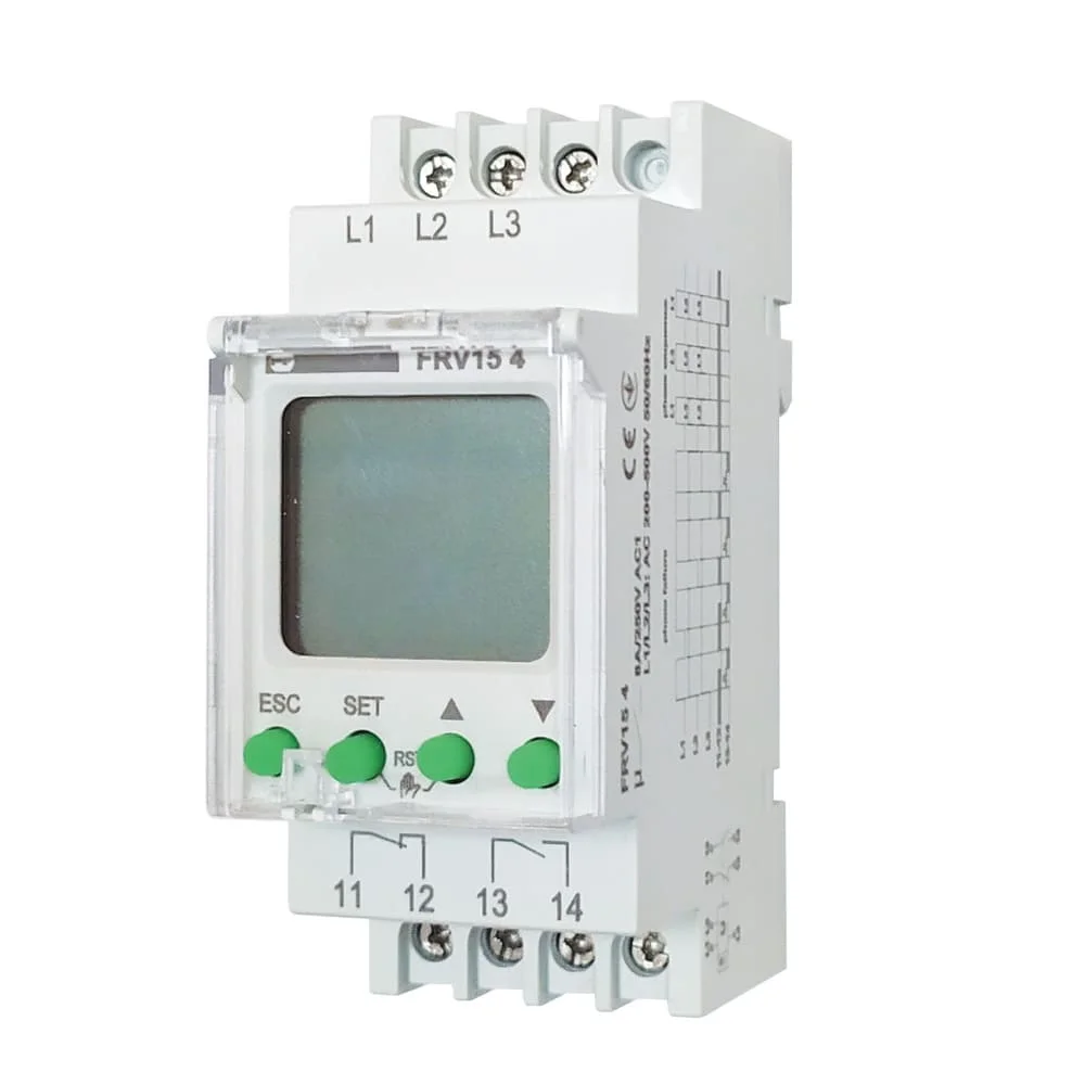 Цифрове реле контролю напруги FRV15 4 200-500V 1NO+1NC Промфактор ( FRV15 4 )