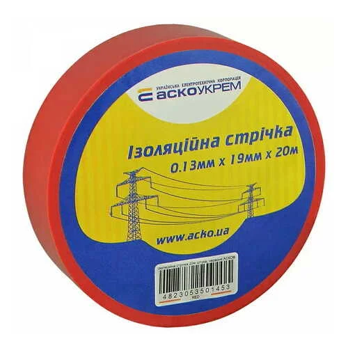 Ізострічка АСКО 0,13ммх19мм / 20м червона ( A0150020042 )