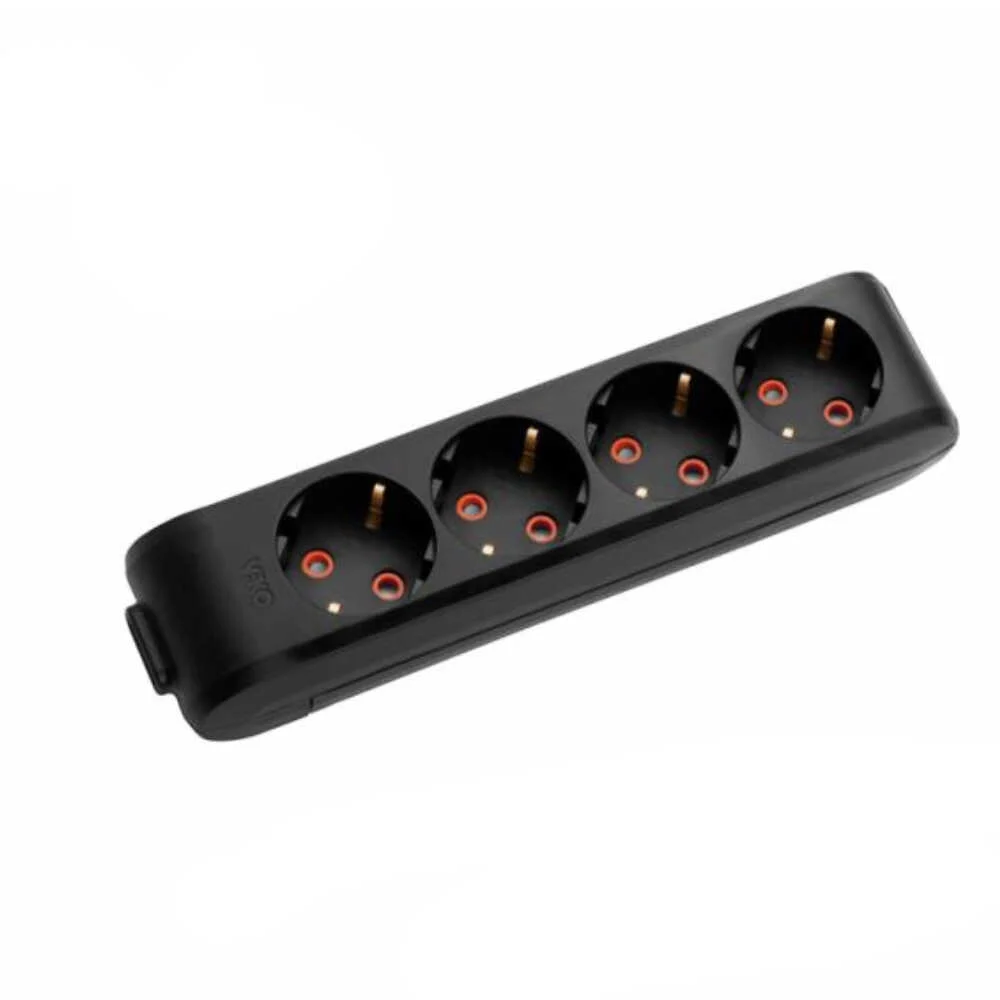 Колодка VIKO Multi-Let 4-на з заземленням чорна ( 90134400 )