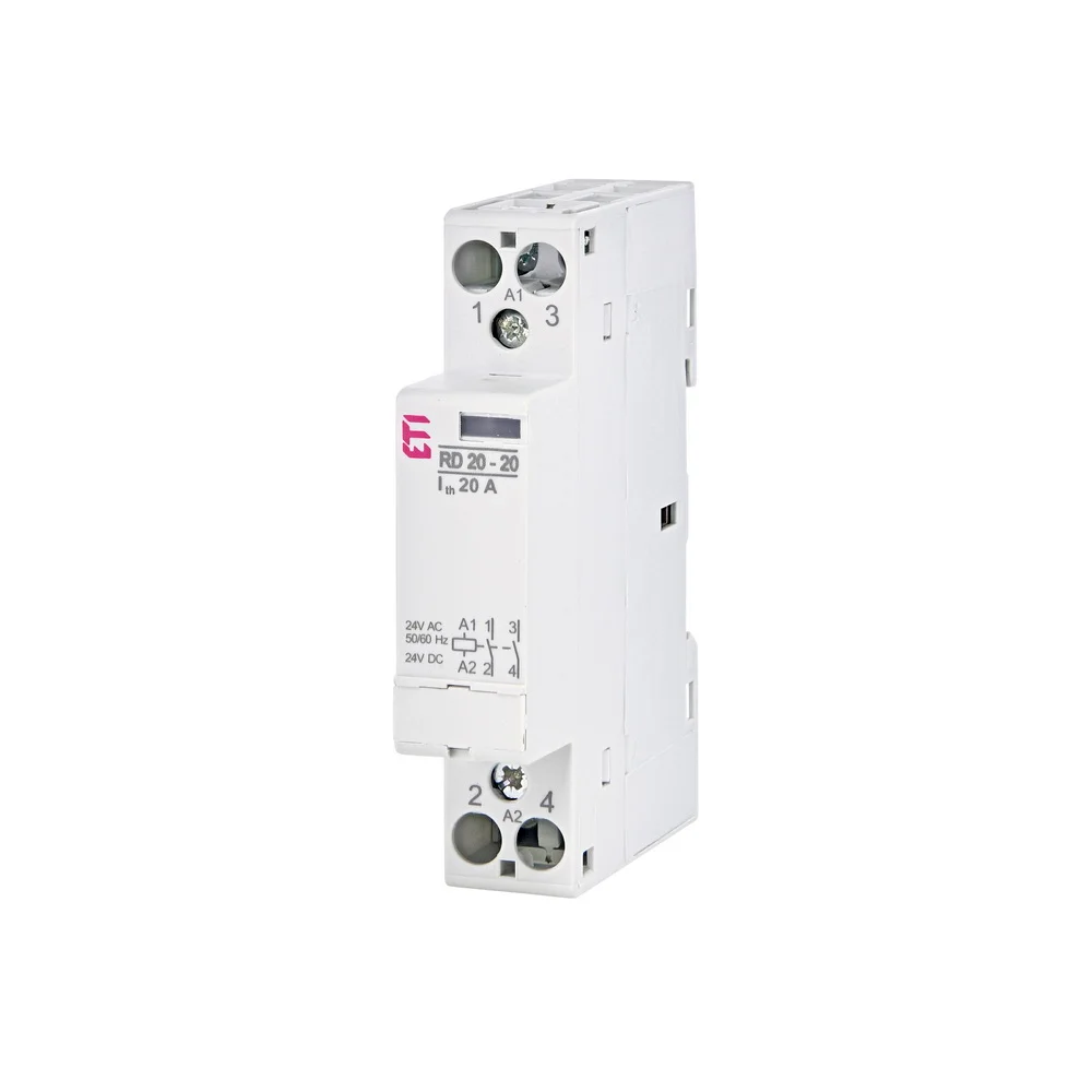 Контактор модульний ETI 2p 20А 24В AC/DC RD 20-20 ( 2464005 )