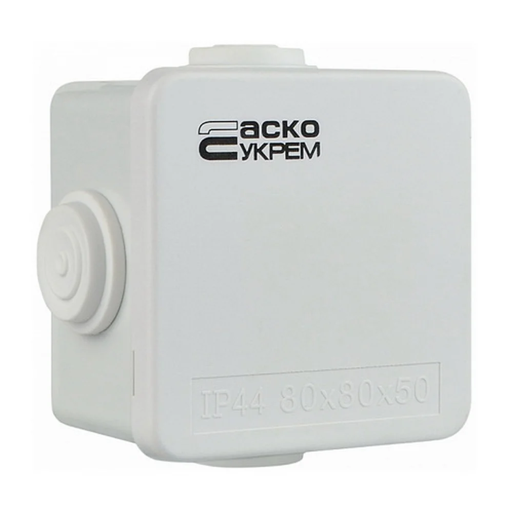 Коробка розподільча АСКО 80х80х50 біла IP44 ( A0150170014 )