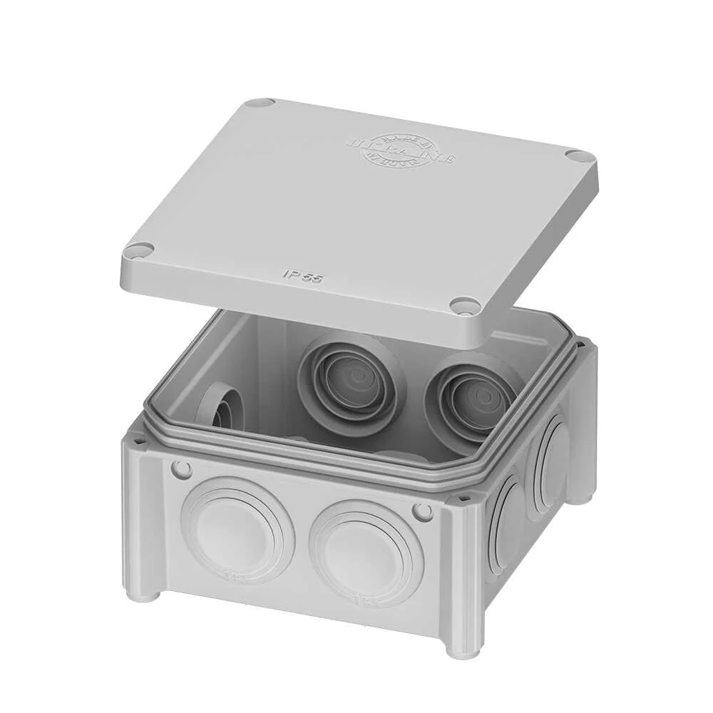 Коробка розподільча PLANK 100х100х50 сіра IB006 IP55 ( PLK6506650 )