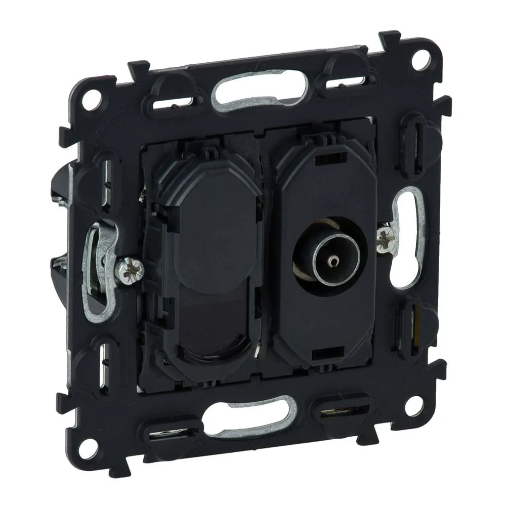 Механізм розетки TV+RJ45 CAT6e UTP Valena In'Matic ( 753055 )