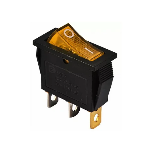 Перемикач Аско 1 клав. жовтий з підсвічуванням KCD3-101N YL/B ( A0140040029 )