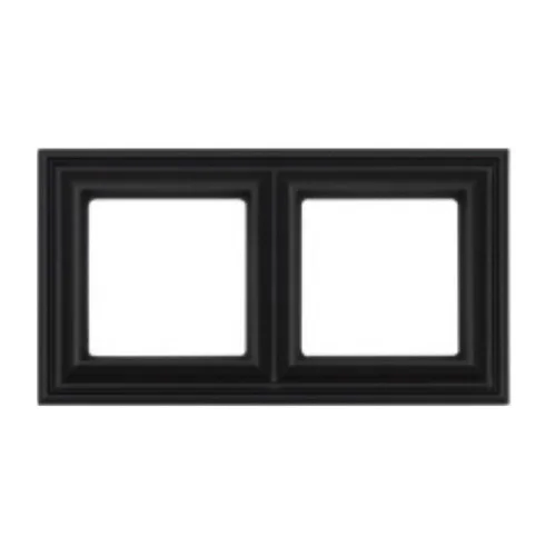 Рамка Jung Eco Profi Deco матова чорна 2-на ( EPD482SWM )