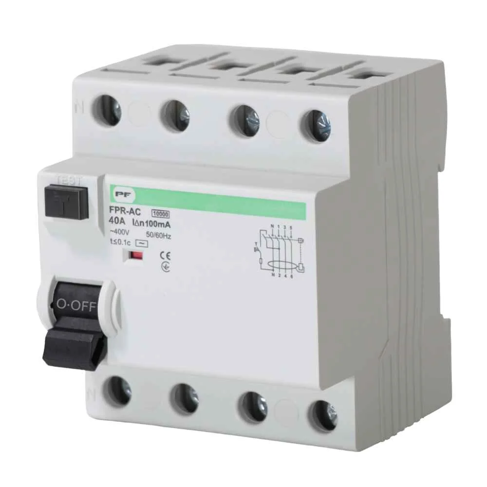Реле захисного відключення FPR-AС 4/40А 100 мА Промфактор ( FPR4040100AC)
