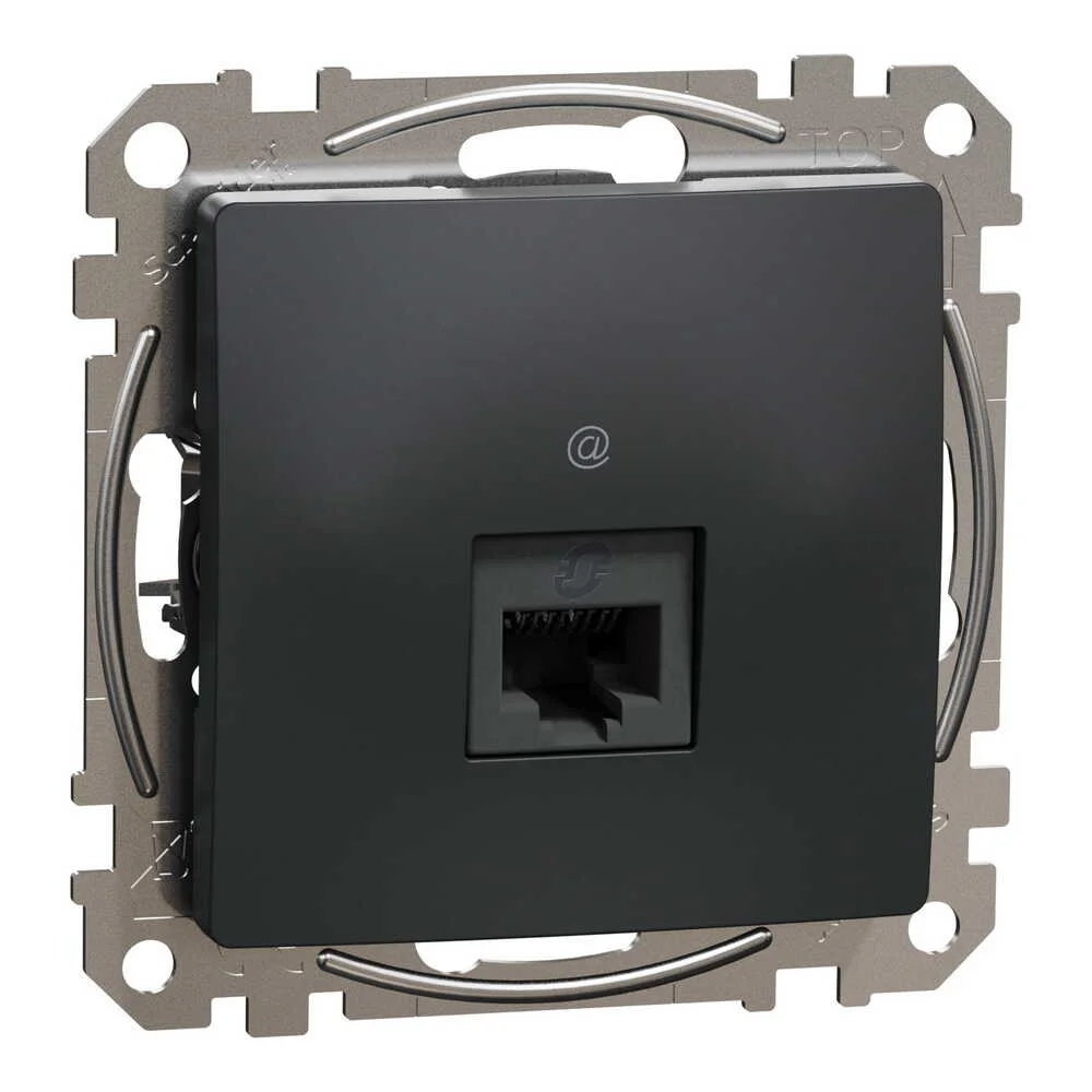 Розетка Schneider Sedna Design чорна 1-на RJ-45 5e без рамки ( SDD114451 )