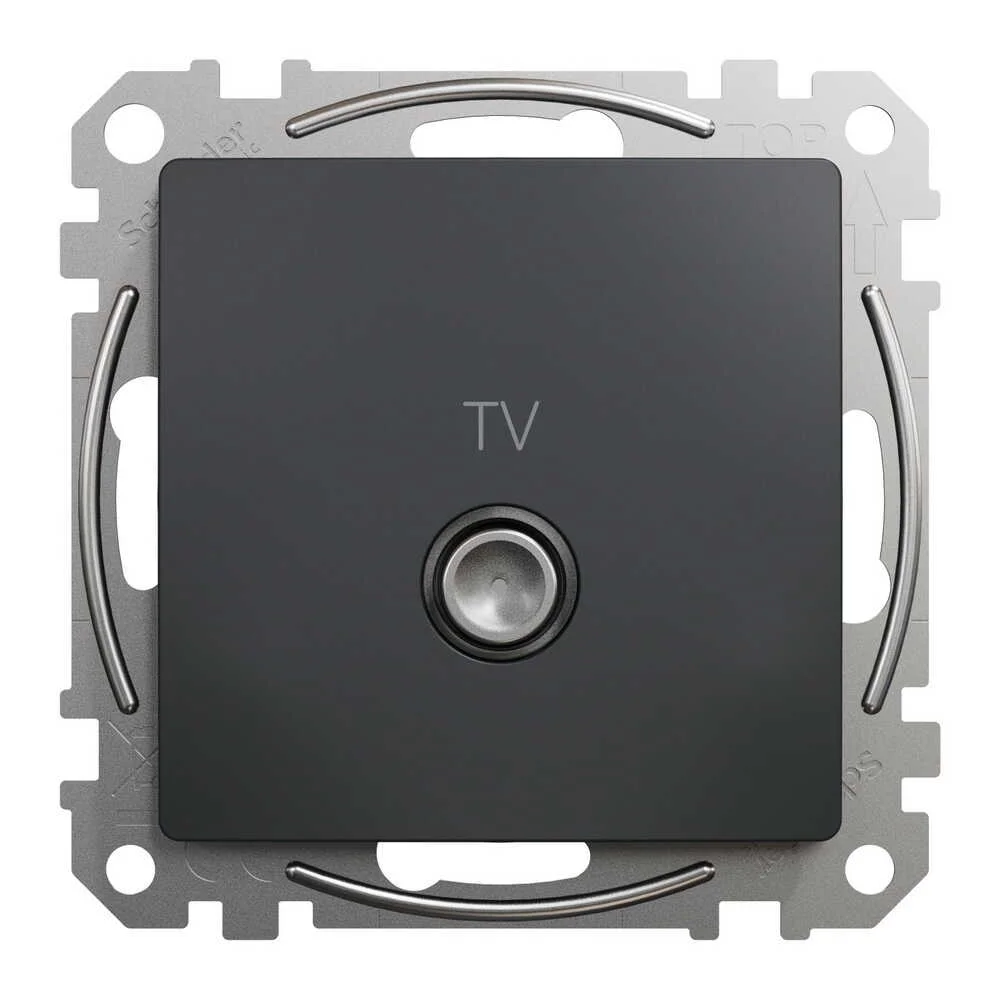 Розетка Schneider Sedna Design чорна 1-на TV кінцева без рамки ( SDD114471 )
