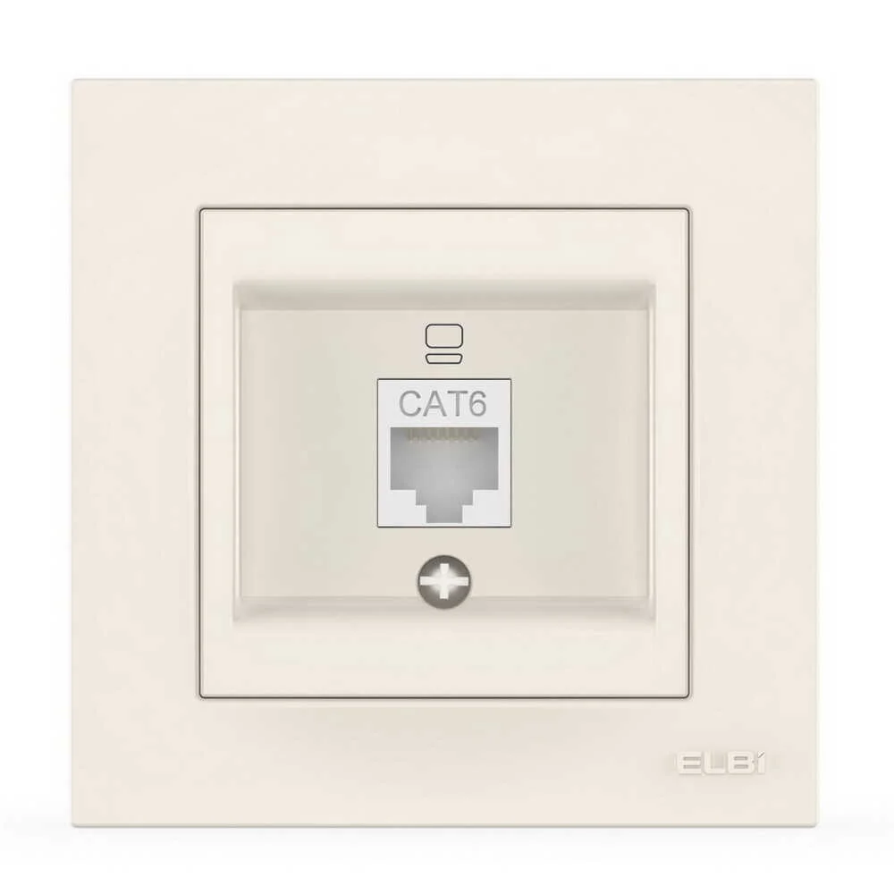 Розетка EL-BI VEGA біла комп'ютерна 1-на CAT6 RJ45 ( 510-010200-247 )