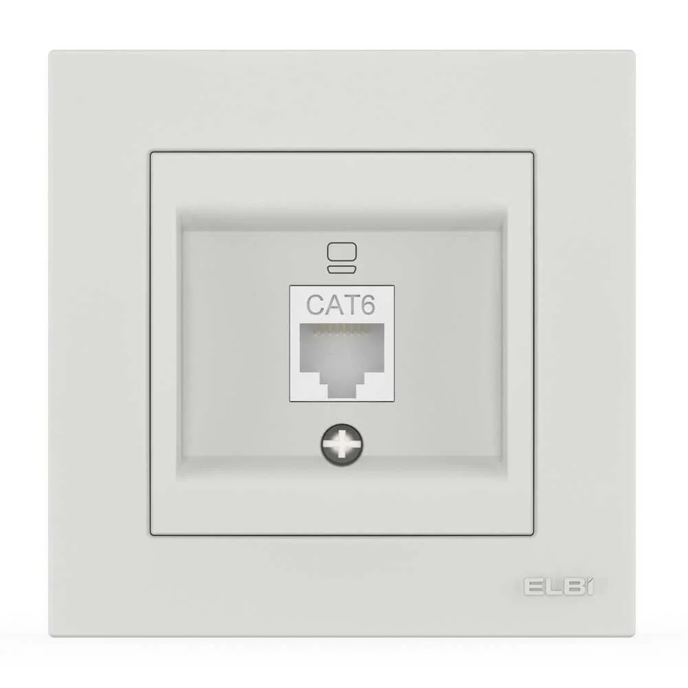 Розетка EL-BI VEGA білий мат комп'ютерна 1-на CAT6 RJ45 ( 510-016200-247 )