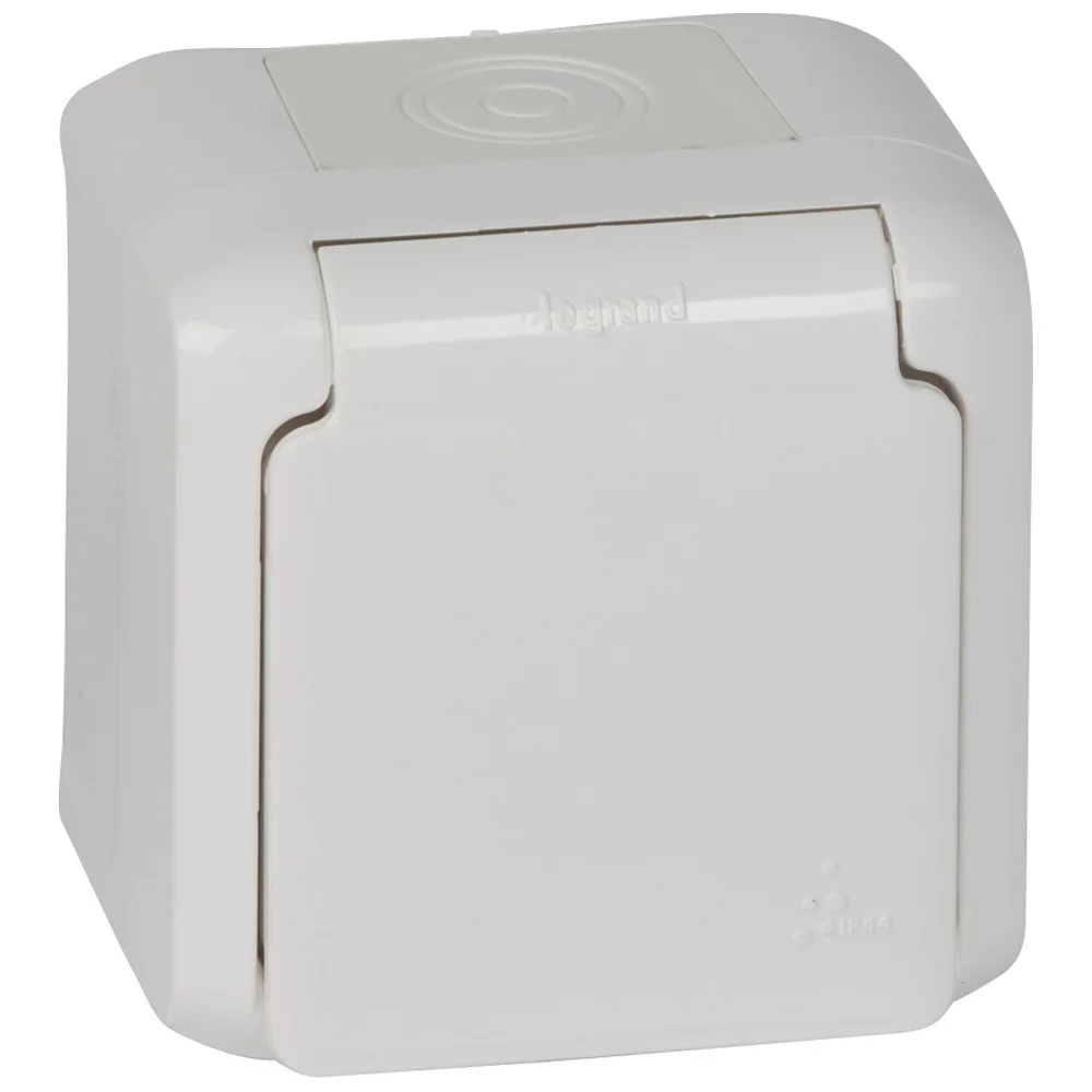 Розетка Forix біла 1-на з заземленням з кришкою IP44 ( 782373 )