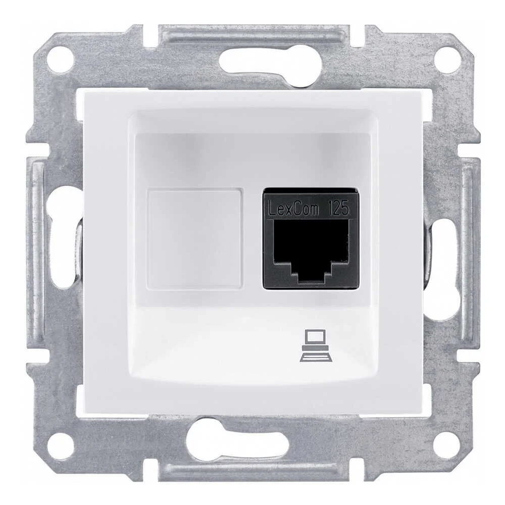 Розетка Schneider Sedna біла 1-на RJ-45 5e без рамки ( SDN4300121 )