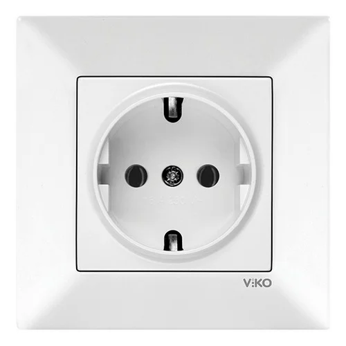 Розетка VI-KO Meridian біла 1-на з заземленням ( 90970008-WH )