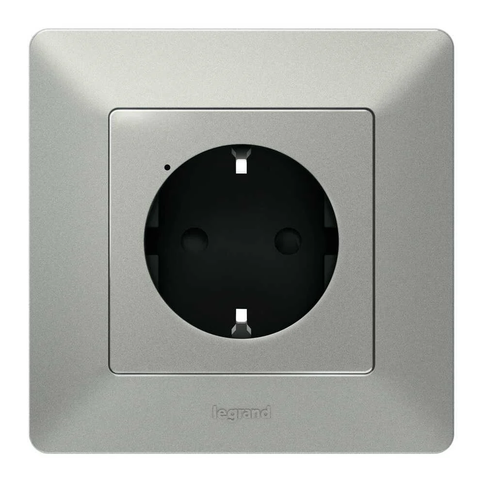 Розумна розетка 1-а з/з Valena Life with Netatmo алюміній ( 752394 )