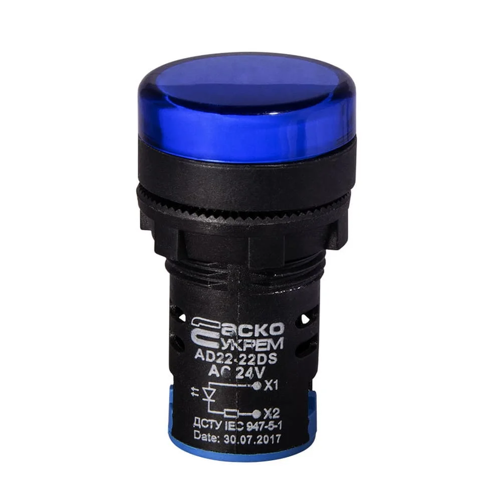 Світлосигнальна арматура AD22-22DS 24V синя Аско ( A0140030153 )