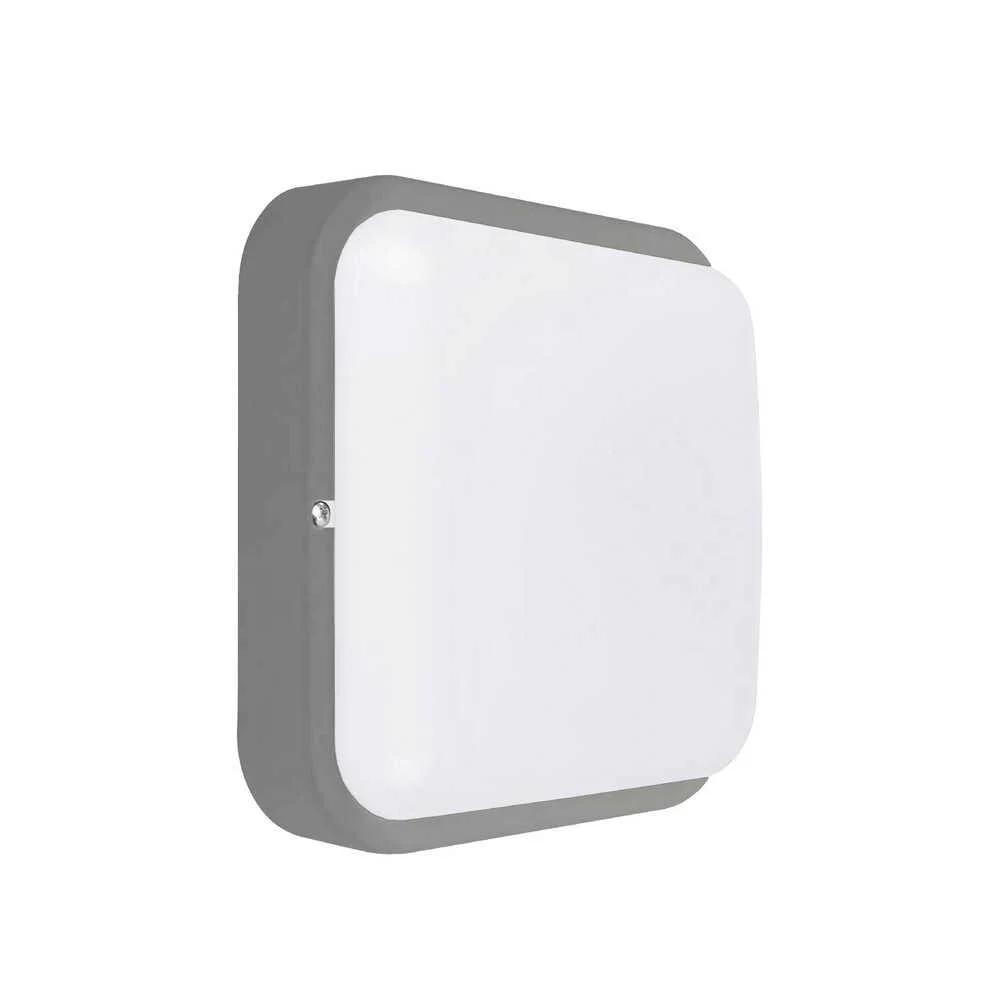 Світильник LED PiN ДББ Квадро 12W 5000K IP54 сірий ( 125120 )