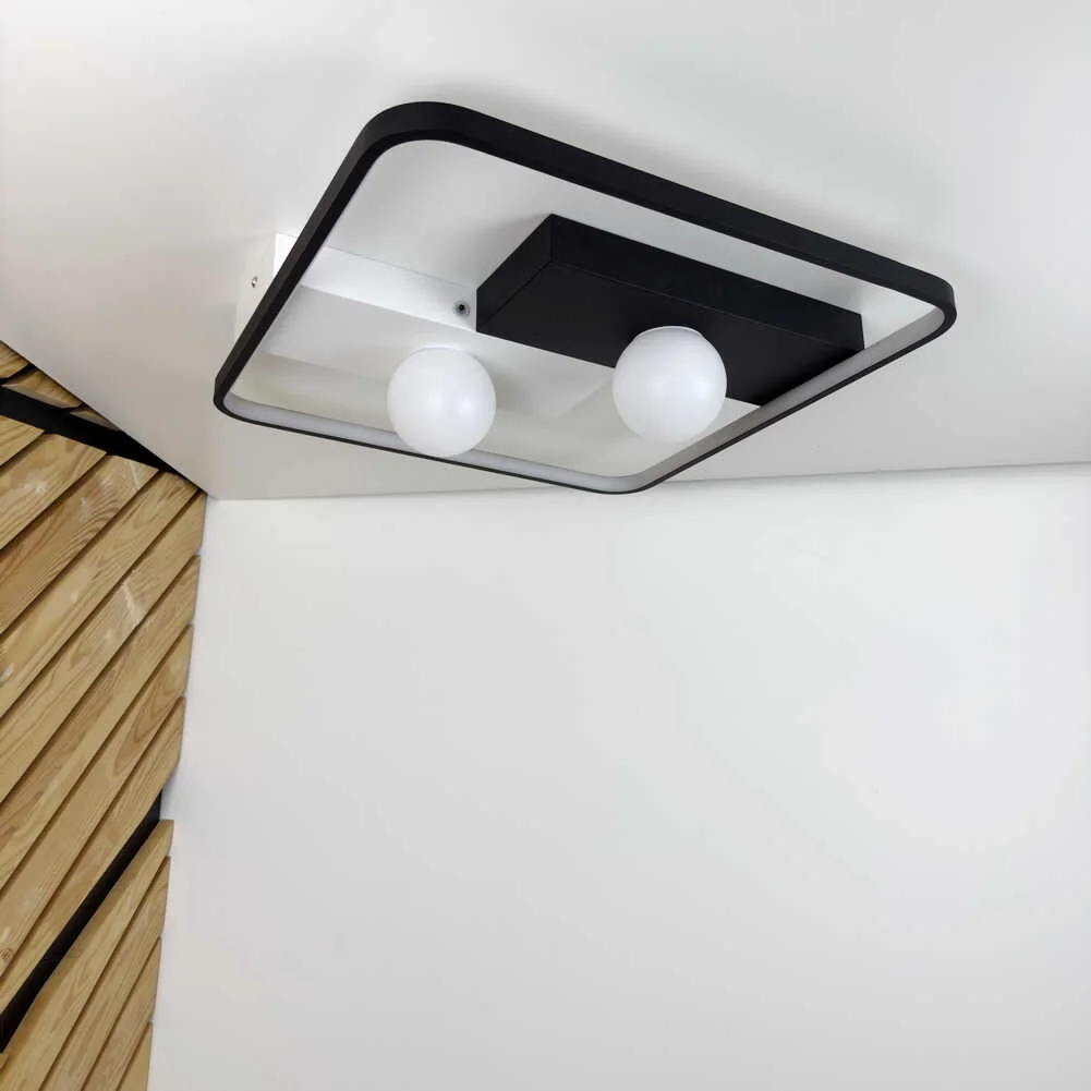 Світильник LED smart PICASSO-S+пульт 85W 3000-5000K IP20 квадрат біло-чорний Violux ( 220635 )