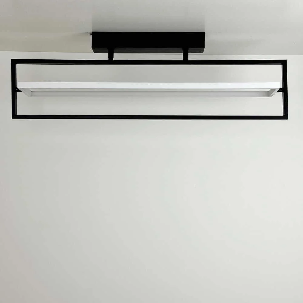 Світильник LED smart PRADA+пульт 60W 3000-5000K IP20 прямокутник чорно-білий Violux ( 220715 )