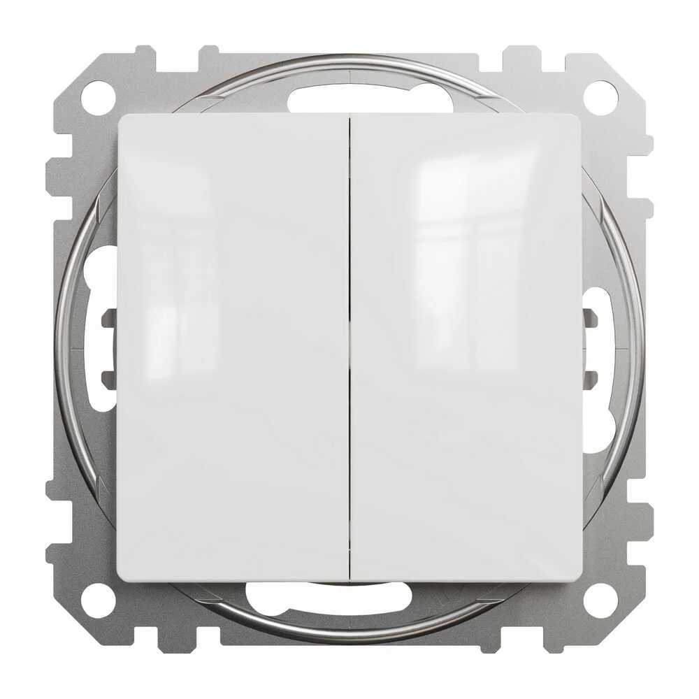 Вимикач Schneider Sedna Design білий 2кл без рамки ( SDD111105 )