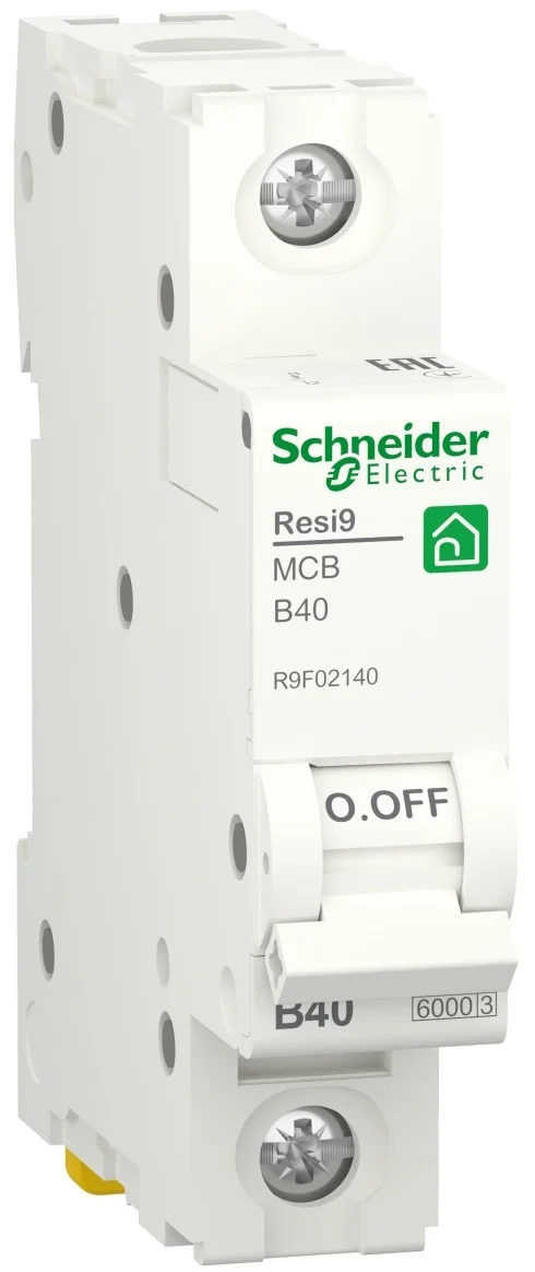 Автоматичний вимикач 6kA 1P 40A В, Resi9 Schneider Electric R9F02140