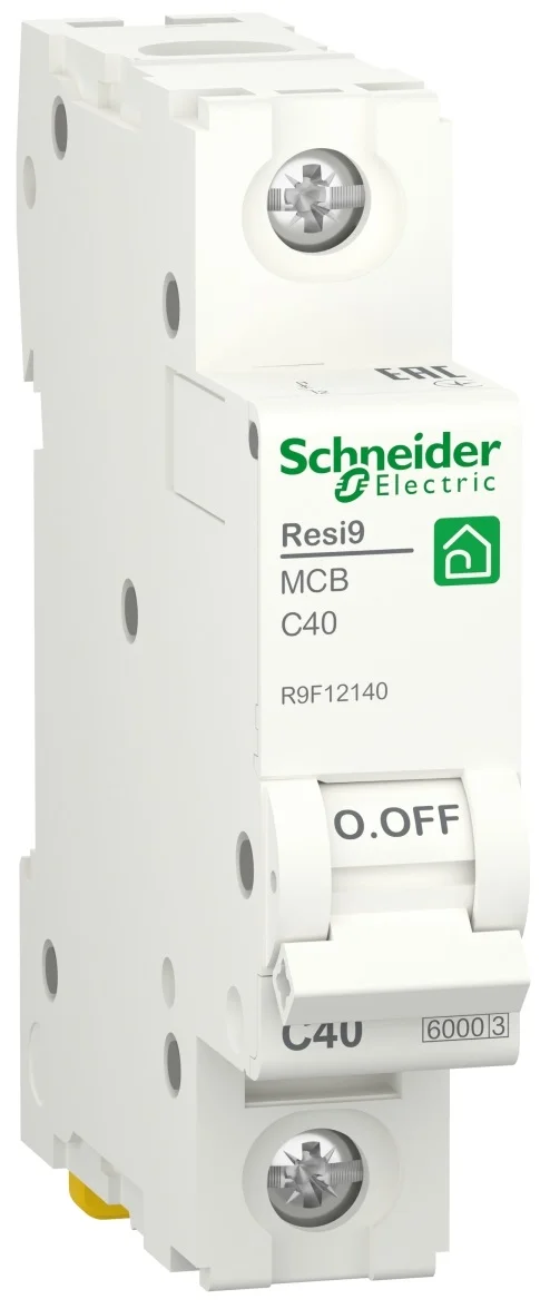 Автоматичний вимикач 6kA 1P 40A C, Resi9 Schneider Electric R9F12140